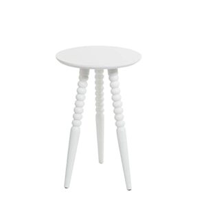 silverwood side table, 14 x 14 x 23 in (d x w x h), pure white