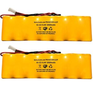 (2 pack) dual-lite 93011385 hubbell battery exit sign emergency light ni-cd battery pack replacement 8.4v 2500mah