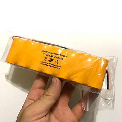 (2 Pack) Dual-Lite 93011385 Hubbell Battery Exit Sign Emergency Light Ni-CD Battery Pack Replacement 8.4v 2500mah