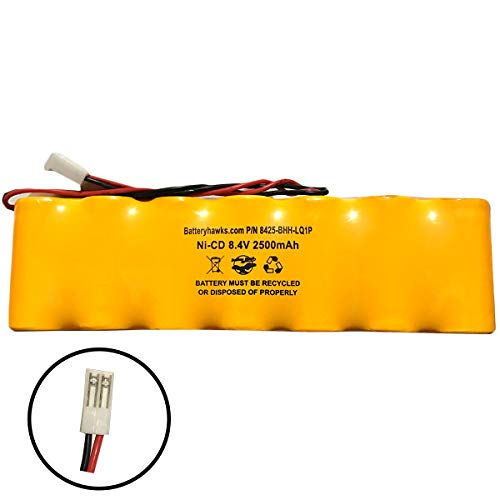 (2 Pack) Dual-Lite 93011385 Hubbell Battery Exit Sign Emergency Light Ni-CD Battery Pack Replacement 8.4v 2500mah