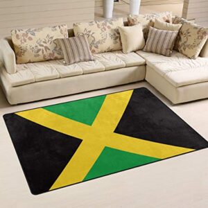 ainans jamaica flag area rug carpet non-slip floor mat doormats for living room bedroom 60 x 39 inches