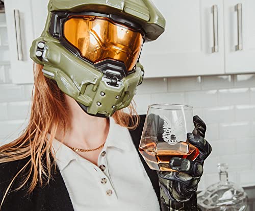 Halo Infinite Master Chief Helmet 6-Piece Whiskey Decanter Set with Glasses