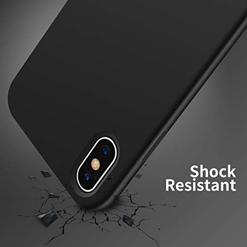 OTOFLY iPhone Xs Max Case,Ultra Slim Fit iPhone Case Liquid Silicone Gel Cover with Full Body Protection Anti-Scratch Shockproof Case Compatible with iPhone Xs Max, [Upgraded Version] (Black)