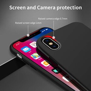 OTOFLY iPhone Xs Max Case,Ultra Slim Fit iPhone Case Liquid Silicone Gel Cover with Full Body Protection Anti-Scratch Shockproof Case Compatible with iPhone Xs Max, [Upgraded Version] (Black)