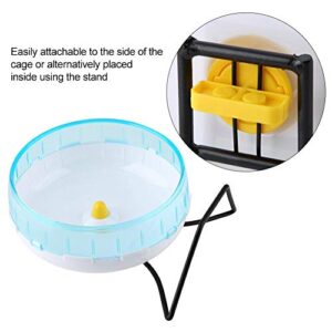 Plastic Silent Running Wheel Hamster Mouse Rat Exercise Toys Pet Toy Training Cage Accessory for Small Animals Mouse with Iron Stand