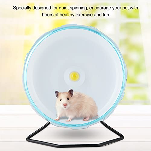 Plastic Silent Running Wheel Hamster Mouse Rat Exercise Toys Pet Toy Training Cage Accessory for Small Animals Mouse with Iron Stand