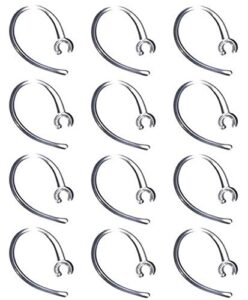 alxcd ear hook, 12 pcs clear replacement earhook, fit for m155 m165 m1100 m100 m55 m28 m25 (12 pcs)[clear]