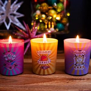 Harry Potter Honeydukes Scented Soy Wax Candle Collection, Set of 3 with Unique Fragrances | 20-Hour Burn Time | Home Decor Housewarming Essentials, Wizarding World Hogwarts Gifts and Collectibles