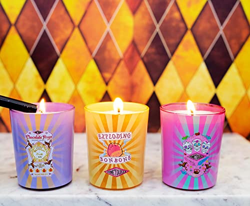 Harry Potter Honeydukes Scented Soy Wax Candle Collection, Set of 3 with Unique Fragrances | 20-Hour Burn Time | Home Decor Housewarming Essentials, Wizarding World Hogwarts Gifts and Collectibles