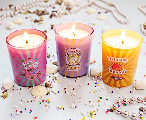 Harry Potter Honeydukes Scented Soy Wax Candle Collection, Set of 3 with Unique Fragrances | 20-Hour Burn Time | Home Decor Housewarming Essentials, Wizarding World Hogwarts Gifts and Collectibles