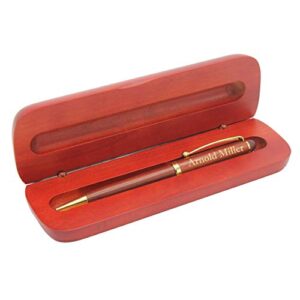 My Personal Memories, Custom Engraved Ballpoint Pen with Personalized Case - Wood Pen Set for Lawyers, Doctors, Teachers, Graduates, Students (Rosewood)