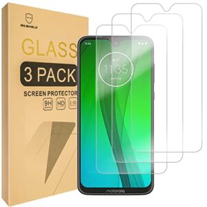 mr.shield [3-pack] designed for motorola (moto g7) [tempered glass] screen protector with lifetime replacement