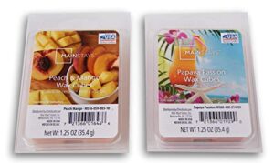 summer scents wax cubes bundle - peach & mango and papaya passion