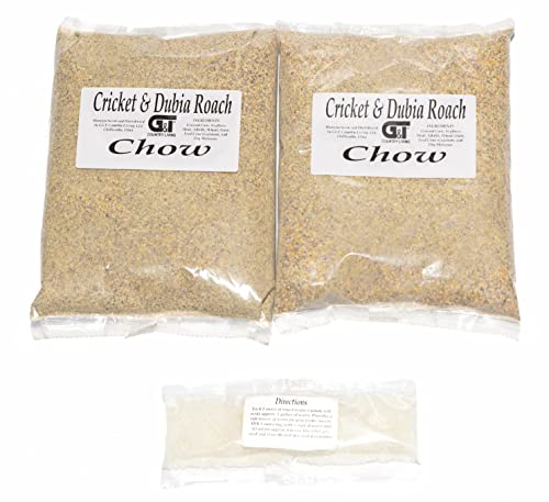 G&T Country Living Cricket Food and Dubia Roach Chow/Feed (2 Lbs.) - (1 Oz.) Packet of Water Gel Crystals - Premium Food to Raise Your Feeder Crickets and Dubia Roaches