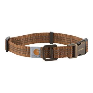 carhartt dog collar brown/brushed brass large