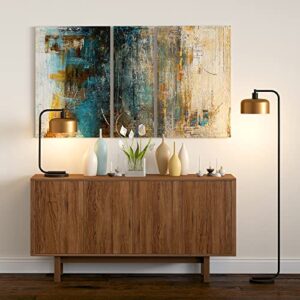 Cadmus 57" Tall Floor Lamp with Metal Shade in Blackened Bronze/Brass/Brass