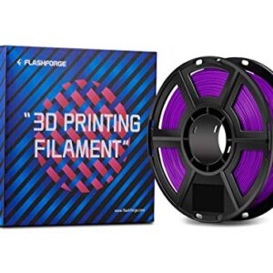 FLASHFORGE D-Series PLA 3D Printer Filament, 1.75mm (Purple), 0.5kg Spool (1.1lbs), Guaranteed Fresh, Dimensional Accuracy +/- 0.02mm, Tangle-Free, Fits Most FDM Printers [Risk-Free]