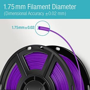 FLASHFORGE D-Series PLA 3D Printer Filament, 1.75mm (Purple), 0.5kg Spool (1.1lbs), Guaranteed Fresh, Dimensional Accuracy +/- 0.02mm, Tangle-Free, Fits Most FDM Printers [Risk-Free]