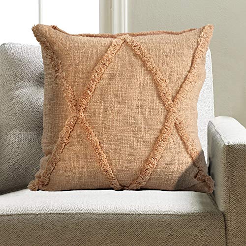 LR Home Raquel Pillow, 18" x 18", Peach