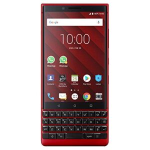 blackberry key2 red unlocked android smartphone (at&t/t-mobile) 4g lte, 128gb