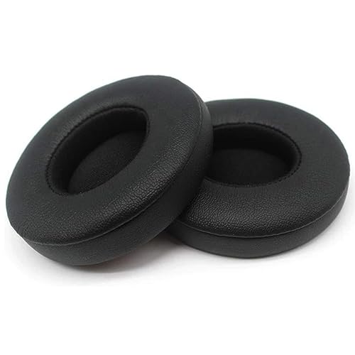 Replacement Ear Pads Compatible with Beats Solo 2 and Solo 3 Wireless On Ear Headphones Memory Foam Ear Cushions Black