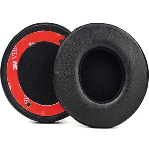 Replacement Ear Pads Compatible with Beats Solo 2 and Solo 3 Wireless On Ear Headphones Memory Foam Ear Cushions Black