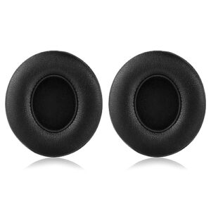 Replacement Ear Pads Compatible with Beats Solo 2 and Solo 3 Wireless On Ear Headphones Memory Foam Ear Cushions Black