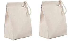 eco-bags products organic cotton lunch bag (2 pack)