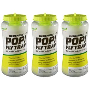 rescue! pop! fly trap – large reusable fly trap for outdoor use - 3 pack
