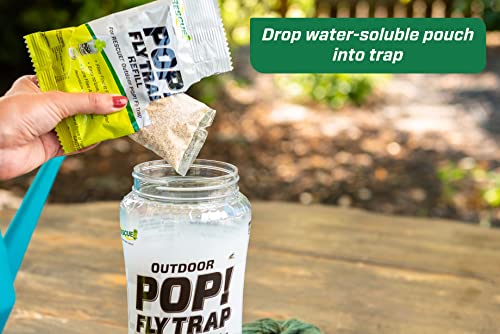 RESCUE! POP! Fly Trap – Large Reusable Fly Trap for Outdoor Use - 3 Pack