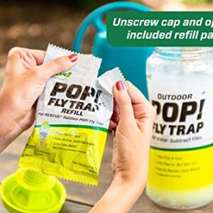 RESCUE! POP! Fly Trap – Large Reusable Fly Trap for Outdoor Use - 3 Pack