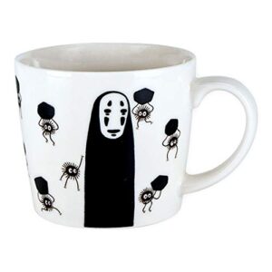 studio ghibli via bluefin benelic spirited away mysterious color changing teacup mug with no face and soots white, approx. 3"