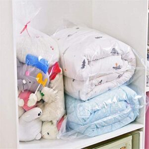 32x39 Inches Comforter Storage Bags Dustproof Moistureproof Jumbo Plastic Storage Bags for Blanket Clothes and Big Plush Toys Set of 10