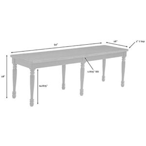 Crosley Furniture Shelby Dining Set with Table and Extension Leaf, 3-Piece (2 Benches), Distressed White