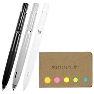 zebra blen retractable ballpoint pen, fine point 0.5mm, black ink, sticky notes value set