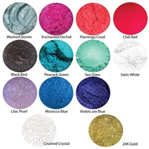 Crushed Crystal Mica Powder Pigment (56g) Multipurpose DIY Arts and Crafts, Cosmetic Grade, Soap,Resin Epoxy,Paint, Slime, Mold Making, Candle Making, Nail Art (Ultra Fine Glitter, 2oz) Powder Pigment