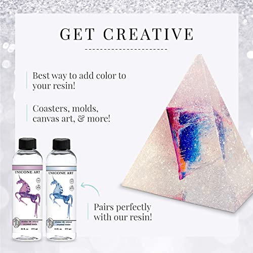 Crushed Crystal Mica Powder Pigment (56g) Multipurpose DIY Arts and Crafts, Cosmetic Grade, Soap,Resin Epoxy,Paint, Slime, Mold Making, Candle Making, Nail Art (Ultra Fine Glitter, 2oz) Powder Pigment