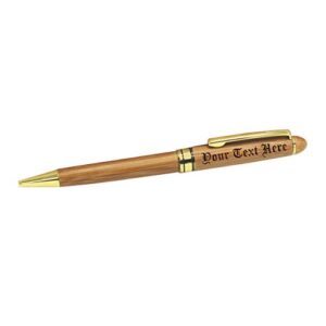 custom personalized maple, bamboo, rosewood, wood ball point pen - engraved and monogrammed (bamboo)