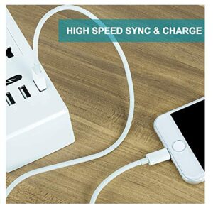 iPhone Charger, 4Pack 6FT Lightning to USB Charging Cable Cord Compatible with iPhone 13 12 11 Pro 11 XS MAX XR X 8 8Plus 7 7Plus 6 6Plus 6S 6SPlus 5 5S SE (S-06WH) 