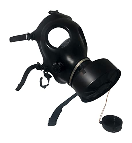 KYNG Israeli Rubber Respirator Style Mask Protection w/Premium Black KYNG 40mm Premium FILTER Canister For Industrial, Chemical Handling, Halloween, Painting, Welding, Prepping, Emergency Preparedness
