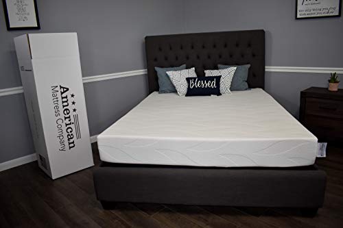 American Mattress Company 8" Graphite Infused Memory Foam-Sleeps Cooler-100% Made in The USA-Medium Firm (Twin XL)