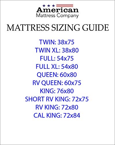 American Mattress Company 8" Graphite Infused Memory Foam-Sleeps Cooler-100% Made in The USA-Medium Firm (Twin XL)