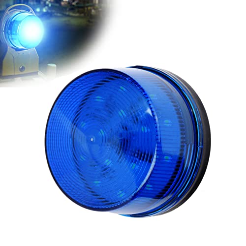 12V Blue Alarm Signal, Blue LED Strobe Beacon Alarm Flashing Light without Sound Explosion-proof, Can be Used in the Field for Home Security Alarm System