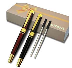 set fancy ballpoint pen extra 0.7 mm pen core with black ink for pendant signature and writing,come with nice gift box for colleagues, friends, business gift,office supplies