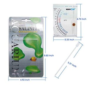 capetsma Salinity Tester, Accurate Sea Hydrometer Aquarium Marine Salinity Meter for Fish Tank Pond Water Saltwater Freshwater Specific Gravity Test