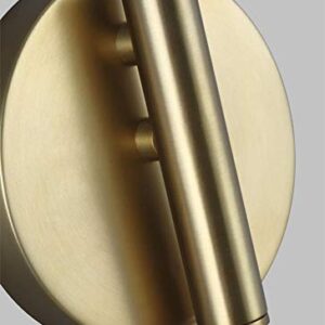 Feiss EW1071MWT Contemporary Modern One Light Wall Sconce from Jane Collection in Brass-Antique Finish