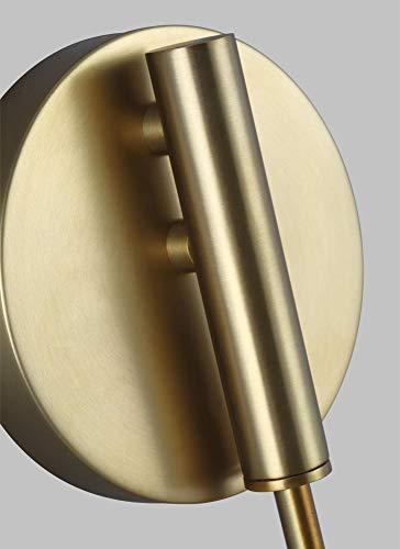 Feiss EW1071MWT Contemporary Modern One Light Wall Sconce from Jane Collection in Brass-Antique Finish