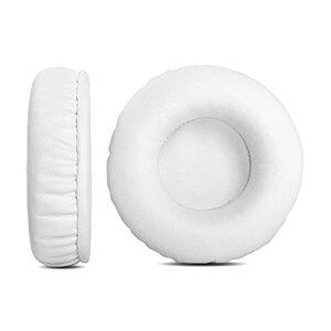 YDYBZB Ear Pads Ear Cushions Pillow Foam Replacement Compatible with Martin Logan Mikros 90 Headphones Protein Leather Earpads White