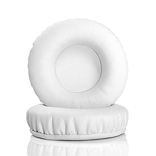 YDYBZB Ear Pads Ear Cushions Pillow Foam Replacement Compatible with Martin Logan Mikros 90 Headphones Protein Leather Earpads White