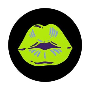 Yellow Green Bright Sexy Lips PopSockets PopGrip: Swappable Grip for Phones & Tablets PopSockets Standard PopGrip